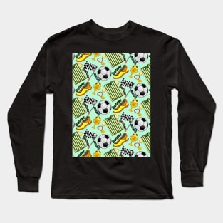 Soccer Pattern Long Sleeve T-Shirt